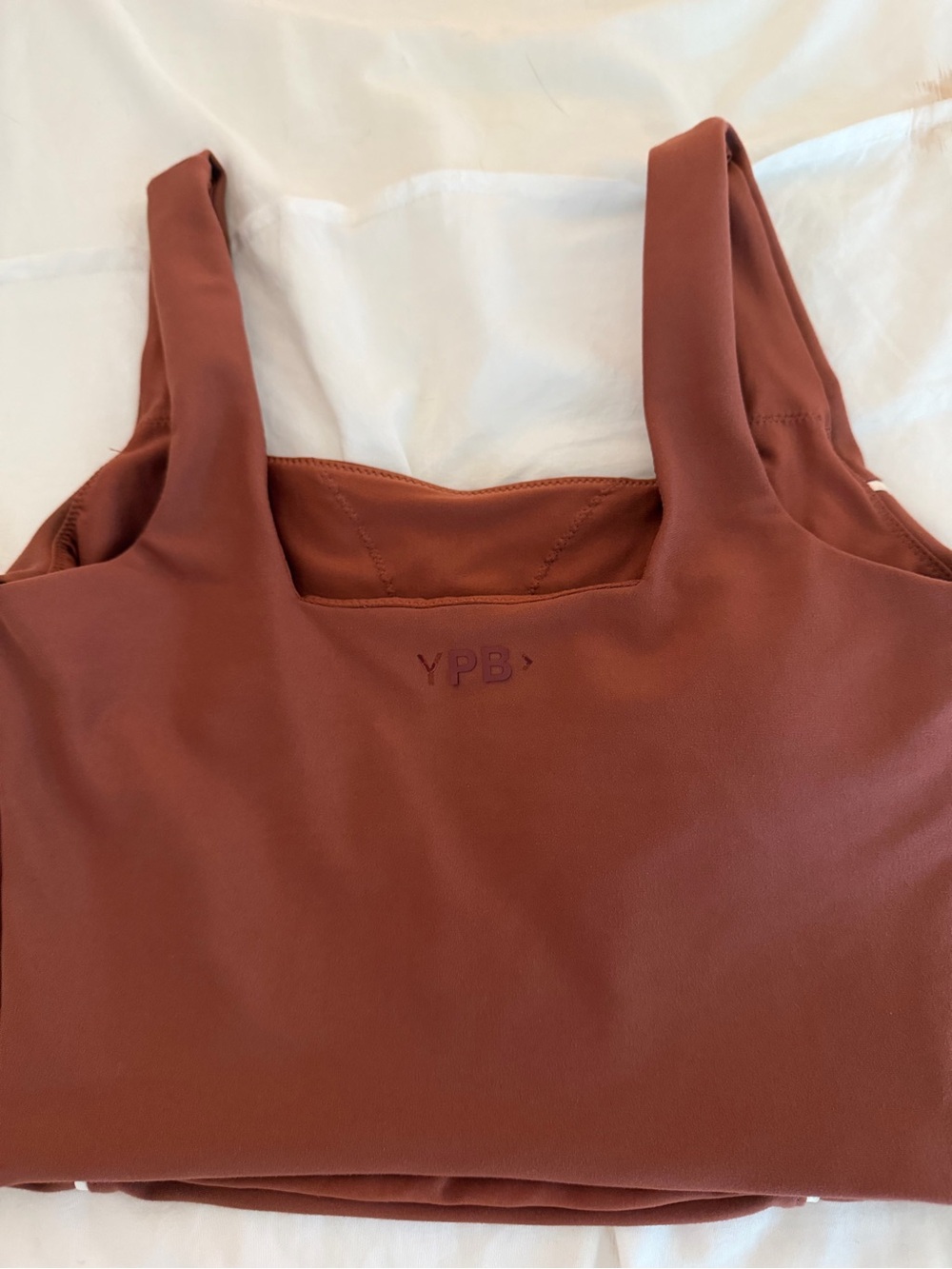 YPB > Abercrombie & Fitch Deep Maroon Lined Athletic Top w Cup Inserts - Picture 4 of 4